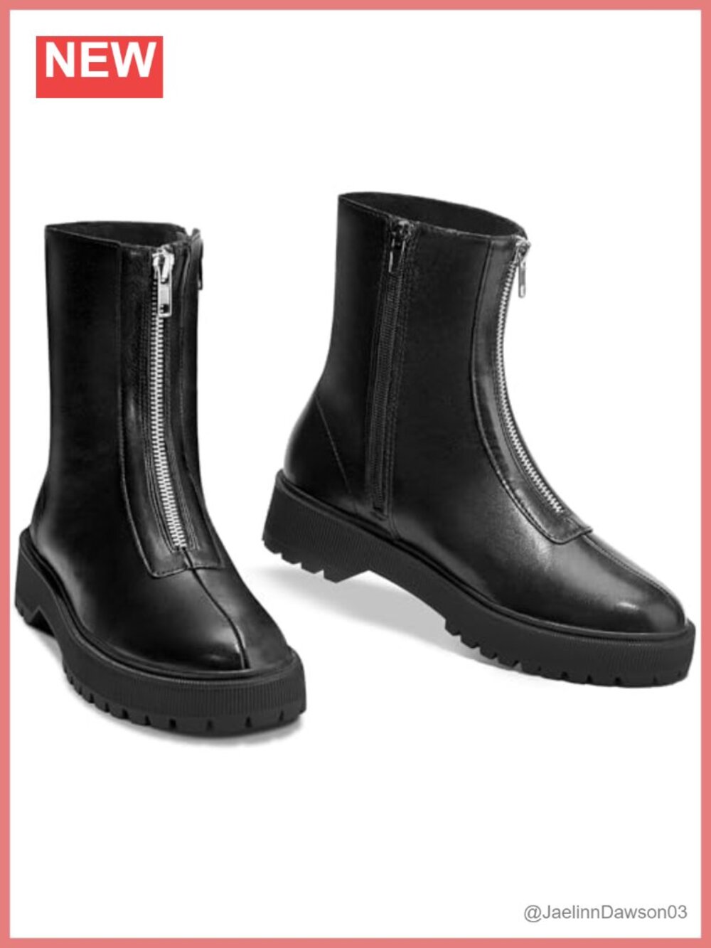 Faux Leather Platform Zipper Chunky Heel Chelsea Ankle Boots